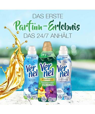 Venel Aromatherapy Jungle Fabric Softener 8x37 WL - 296 Washloads Long-Lasting Fresh Scent with Essential Oils Eco-Friendly 814ml Bottle - Shop Internationally - Buy Online on GoSupps.com