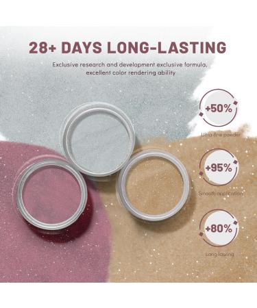 Aokitec Sparkling Series Dip Powder Nail Kit - Glitter Pink Silver & Gold with 2-in-1 Base & Top Coat - Perfect for DIY Nail Art & French Manicure - Buy Online on GoSupps.com