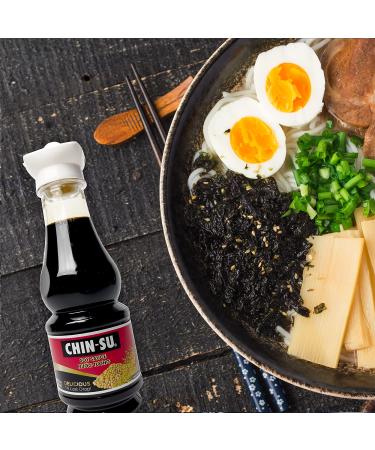 Chin-Su Premium Soy Sauce 8.5 fl oz Bottle - Vegan Dark Sauce for Dipping, Stir Fry, Marinades - 31% Less Sodium (Premium) - Buy Online on GoSupps.com