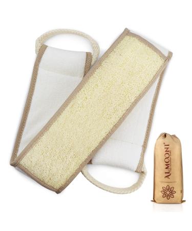 Exfoliating Natural Loofah Back Scrubber for Shower to Clean Your Back Deeply