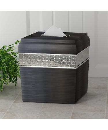 Nu Steel Flannel Mod Stainless Steel Tissue Box Cover - Bronze Finish | Bathroom Vanity & Bedroom Decor - 5.7L x 5.7W x 5.9H - Buy Online on GoSupps.com