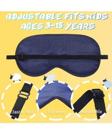 4 Pieces Eye Mask for Sleeping Kids Smooth Silk Soft Eye Cover with Adjustable Strap Blindfold for Sleeping Blocking Out Lights Childhood Kids Gift for Boys Girls (Black  Gray  Blue  Green) - Buy Online on GoSupps.com