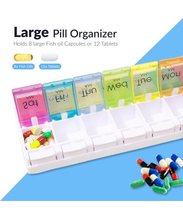 Renoir 7-Day AM/PM Pill Organizer - Arthritis Friendly Weekly Planner for Easy Medication Management - International Shipping Available - Buy Online on GoSupps.com