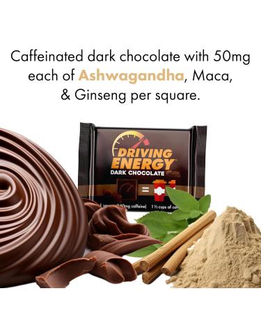Buy ZenEvo Dark Chocolate with Caffeine - Energy Boosting 30 Count | No Crash Perfect for Work & Study - International Shipping Available - Buy Online on GoSupps.com
