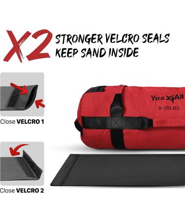 Yes4All Adjustable Sandbag for Fitness with Handle | Workout Conditioning & Strength Training | Red - Multiple Colors & Sizes - Buy Online on GoSupps.com