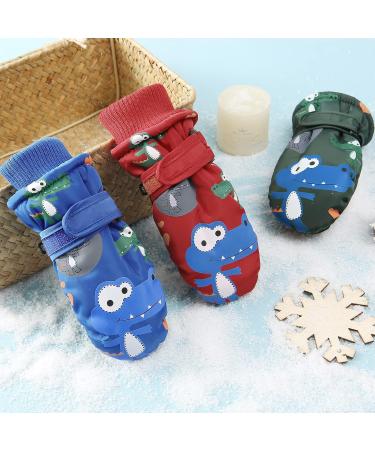 Durio Kids Ski Gloves - Waterproof Winter Mittens for Boys & Girls (Ages 2-5) - Navy - Buy Online on GoSupps.com