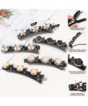 Shop 5-Piece Kolibri Hair Clip Set | Stylish Crystal Flower & Pearl Designs for Women & Girls - Buy Online on GoSupps.com