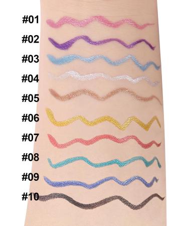  Erinde Erinde Pink Glitter Liquid Eyeliner Liquid Glitter Pencil Sparkling Eye Makeup Waterproof Long-Lasting Glitter Eyeliner #Pink - Buy Online on GoSupps.com