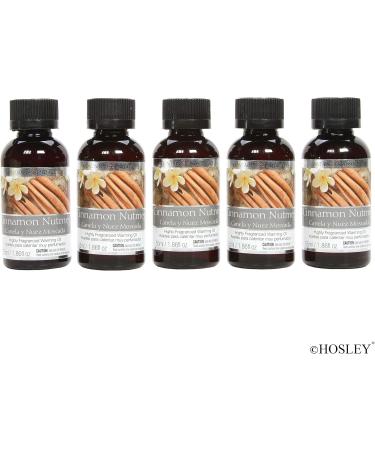 Hosley Set of 5 Cinnamon Nutmeg Fragrance Warming Oils - Ideal Gift for Weddings Spa & Meditation - 55ml - Buy Online on GoSupps.com