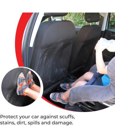 Royal Rascals Car Seat Kick Mat Protector & Kid's Back Seat Organiser - Set of 2 - Waterproof Upholstery Protection & Stain-Resistant Car Organisers - Accessories for Baby & Toddler Car Rides (Black) - Buy Online on GoSupps.com