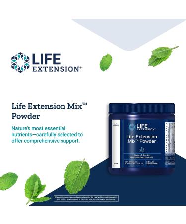 Life Extension Mix Powder - High-Potency Vitamin Mineral Supplement - Daily Veggies Blend for Immunity & Health - Gluten-Free - 12.70oz - Buy Online on GoSupps.com