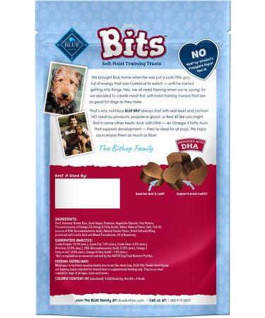 Blue Buffalo Blue Bits Soft-Moist Dog Training Treats - Natural & Healthy - Buy Online on GoSupps.com