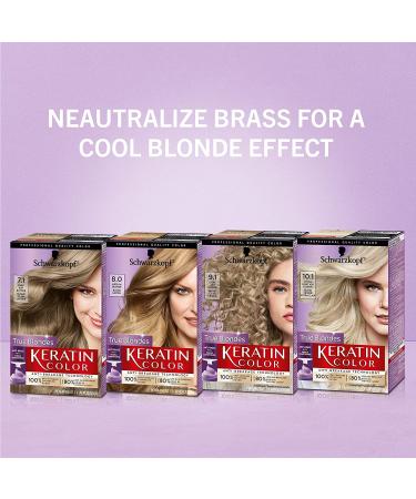 Schwarzkopf Keratin Color 8.0 Medium Blonde Hair Color Cream - Permanent Formula - Buy Online on GoSupps.com