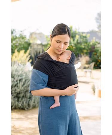 Ergobaby Aura Baby Wrap Carrier | 100% Viscose | Pure Black | Newborn to Toddlers up to 11kg - Buy Online on GoSupps.com