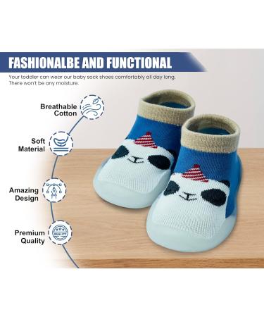 Dookeh Baby Shoes Soft Sole First Walking Sneakers 6-9 Months - Dark Blue - Buy Online on GoSupps.com