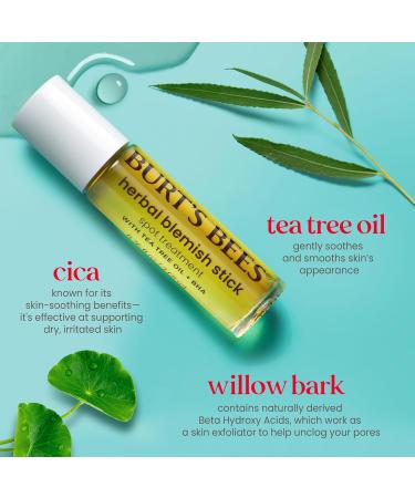 Burt's Bees Clear and Balanced Herbal Blemish Stick with Tea Tree Oil - Pack of 2 - 0.26 Fl Oz. - Buy Online on GoSupps.com