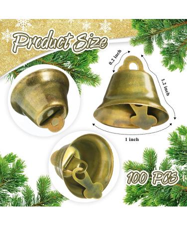 100 Pieces Vintage Bronze Craft Bells for Wind Chimes & Decor - Small Hanging Ornaments for Dog Potty Training & Wedding Decor - Buy Online on GoSupps.com
