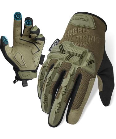 Oneigris tactical gloves military touchscreen motorcycle gloves outdoor motocross gloves climbing gloves for airsoft paintball hiking hiking cycling l ranger green