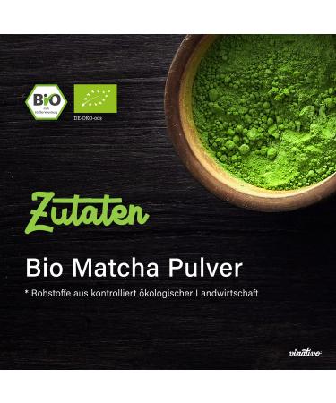 Vinativo Bio Matcha Powder 200g - Premium Japanese Green Tea Powder for Baking & Cooking - Ideal for Cakes Ice Cream & Desserts - Re-Lockable Bag - Buy Online on GoSupps.com