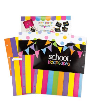 School Memory Scrapbook (3 Sets) Refill Extra Pockets and Photo Pages Kits for Class Keeper  Memory Keepsake Book for Girls Extra Pockets and Photo Pages Kits Pastel for Girls (3 Pocket+Photo Pg Kit)