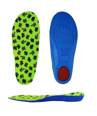 Kids Athletic Insoles with Arch Support Kids Shock Absorbing Inserts for Cushion and Comfort Best Replacement Insole (Little Kids 1-3)