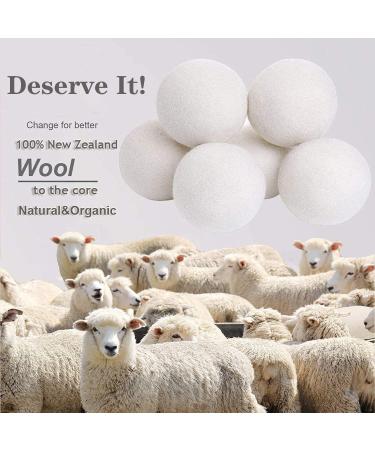 AUMA 6 Pack Wool Dryer Balls Organic XL Premium Reusable Natural Fabric Softener & 100% Organic for Laundry Dryer Sheets New Zealand Wool Better Alternative to Plastic Balls and Liquid Softener - Buy Online on GoSupps.com