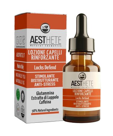 Aesthete - Hair Loss Lotion for Men and Women - 98% Natural with Glutamine Hops + Caffeine - Stimulating Treatment for Brittle and Damaged Hair - 100ml  - Buy Online on GoSupps.com