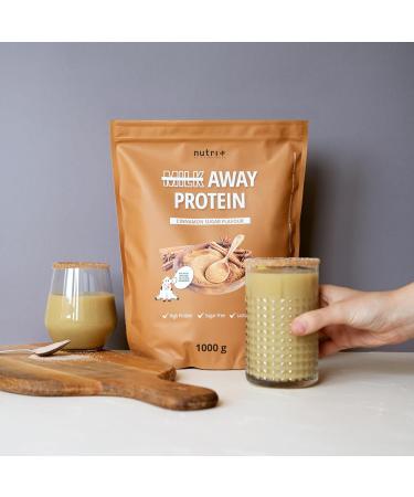 Nutri + Vegan Protein - Protein Powder Cinnamon Sugar - Soy Free Protein 1kg - Protein Mix 5k Peas Buckwheat Hemp Seeds Rice and Pumpkin Seeds - Buy Online on GoSupps.com
