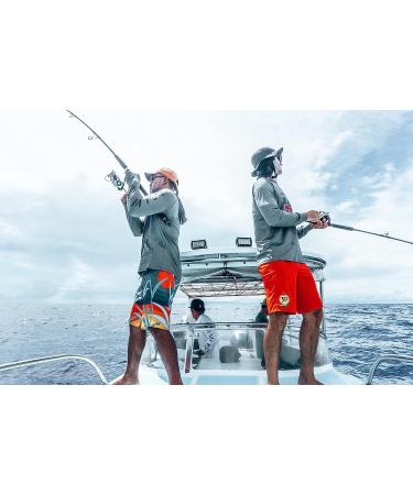 Men's Long Sleeve Fishing Shirt with Hood and Gaiter UPF 50+ Sun Protection - White - Large - Buy Online on GoSupps.com