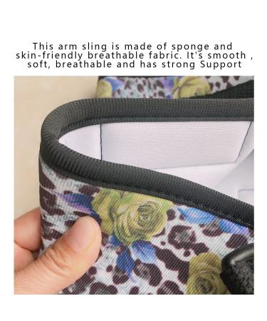 Foam Arm Sling Shoulder Brace Support - Adjustable Waist Strap Elbow Immobilizer for Kids - Ideal for Rotator Cuff Injuries Fractures & Dislocations - Green Rose Leopard Small - Buy Online on GoSupps.com