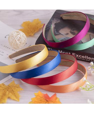 Duufin 22 Satin Headbands Set - Non-Slip Plain Hair Accessories for Women and Girls - DIY Headbands in 22 Multicolored Shades - Buy Online on GoSupps.com
