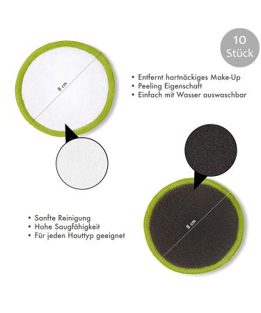 Tistak Slimming Pads 10 Set | Washable Bamboo Fiber Cotton Pads with Towel & Laundry Bag - Eco-Friendly Reusable for Women - Buy Online on GoSupps.com