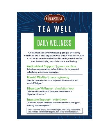 Celestial Seasonings Organic Ginger Mint Herbal Tea - Caffeine Free Daily Wellness, 12 Tea Bags - Buy Online on GoSupps.com