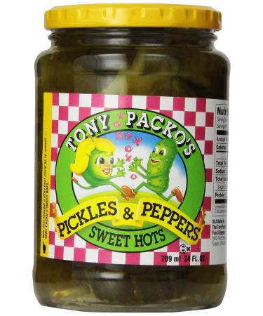 Tony Packo Sweet Hot Pickles and Peppers, 24 Ounce 24 Fl Oz (Pack of 1)