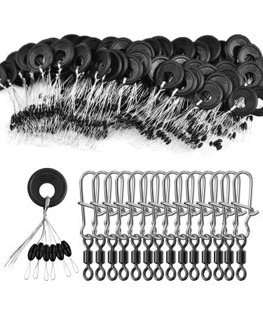 QIQN Float Stopper - 6 in 1 Rubber Fishing Bobber Stopper with Swivel - 100 Set Oval M for International Fishing - Buy Online on GoSupps.com