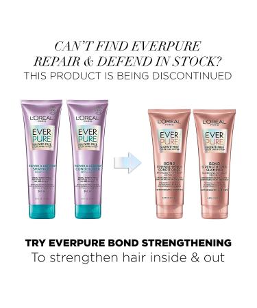 L'Oreal EverPure Repair and Defend Sulfate Free Shampoo & Conditioner Kit - 8.5 oz - Color-Treated Hair - Strengthen & Repair - Goji - Set of 2 - Buy Online on GoSupps.com