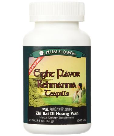Eight Flavor Rehmannia Teapills -- Economy Size -- Plum Flower 1000 Pills