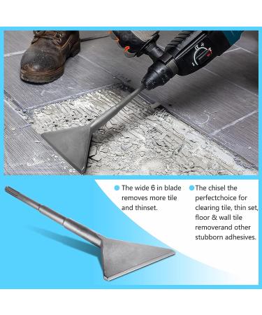6-Inch SDS Max Floor Scraper Tile Chisel for Thinset Removal - Fits SDS Max Rotary Hammers - 6X14 Tile Tools - Buy Online on GoSupps.com