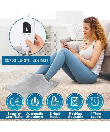 Cozy Electric Foot Warmer | Fast Heating Pillow for Foot Back & Body | Washable & Auto Shutoff | Ideal for Women - 40x40 Gray - Buy Online on GoSupps.com
