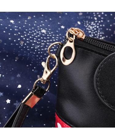 yiwoo 2 Pack Cosmetic Bag Mouse Ears Bag with Zipper Cartoon Leather Travel Makeup Handbag with Ears and Bow-knot  Cute Portable Cosmetic Bag Toiletry Pouch for Women Teen Girls Kids(Pink&Black) Pink/1+black/1 - Buy Online on GoSupps.com