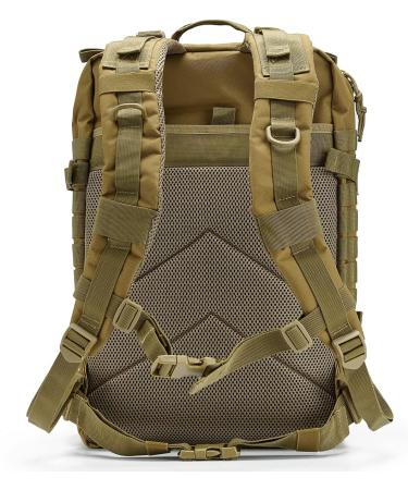 45L Military Tactical Backpack for Men - Camping Hiking Trekking Daypack - MOLLE 3 Day Assault Pack - Tan - Buy Online on GoSupps.com