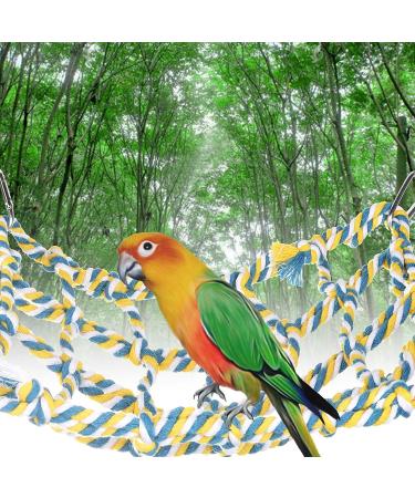 Petmolico 2 Pack Pet Climbing Rope Net Hammock Toy for Small Animals - Red + Yellow - Buy Online on GoSupps.com