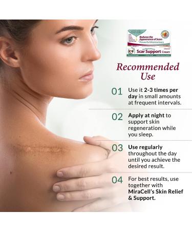 MiraCell Scar Support Cream - Natural Acne & Burn Scar Removal Treatment with Papaya Extract - 33.1 mL - Buy Online on GoSupps.com