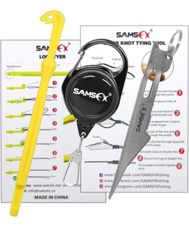 SAMSFX Fly Fishing Knot Tying Tool Combo - Quick Loop Tyer & Retractor for Hooks, Lures, and Lines - Buy Online on GoSupps.com