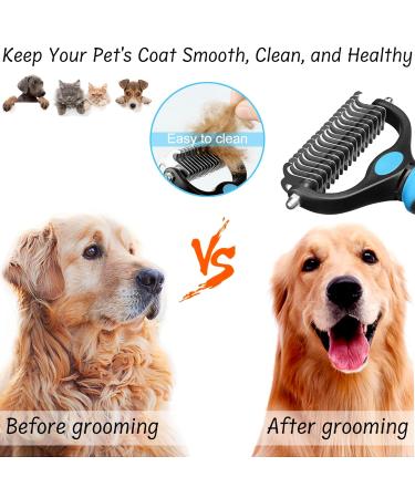 Belsvor Dog & Cat Brush - 17+9 Teeth Undercoat & Knot Removal - Ideal for Long-Haired Pets - Buy Online on GoSupps.com