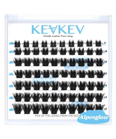 Lash Clusters 70 Pcs Cluster Lashes Eyelash Clusters DIY Cluster Eyelash Extensions Individual Lashes Soft and Comfortable (Alpenglow C-8-16mix) C-Mix (8-16mm) Alpenglow