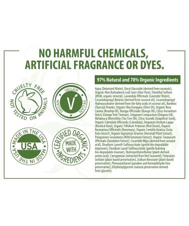 Purifying Organic Face Wash for Oily Skin - Bamboo Charcoal Vitamin C & Aloe Vera (5 oz) - International Shipping - Buy Online on GoSupps.com