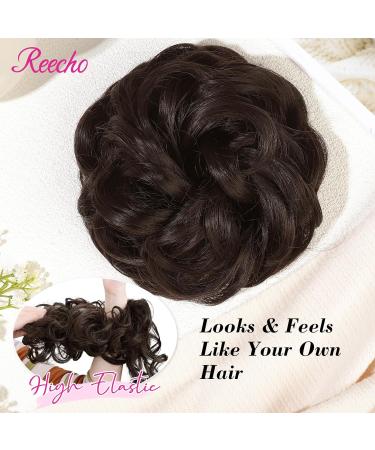 REECHO Synthetic Messy Bun Updo Hair Piece - Light Chocolate Brown - Buy Online on GoSupps.com