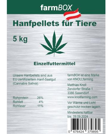farmBOX Hemp Pellets for Animals (5 kg) - Buy Online on GoSupps.com