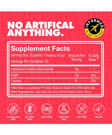 Gains in Bulk Instantized Creatine Monohydrate for Women and Men Soluble Pre Workout Powder Supports Muscle Building Strength and Performance Sweet Lemonade and Sour Raspberry 60 Servings - Buy Online on GoSupps.com